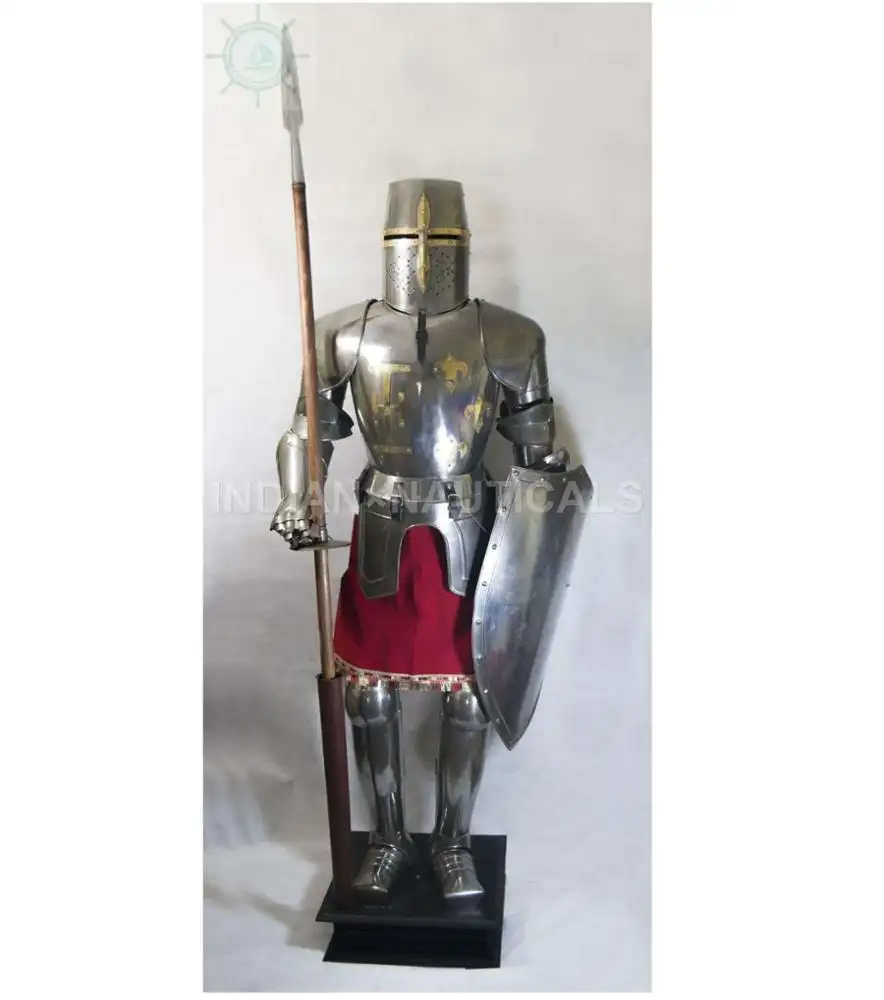 मध्यकालीन कवच के 15th नाइट सूट सदी में लड़ाकू पूर्ण शरीर आर्मर तलवार स्टॉक में उपलब्ध सस्ते कीमत