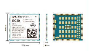 LTE CAT3 모듈 UMTS/HSPA + GSM/GPRS/EDGE 무선 통신 Quectel 4G 모듈 EC20