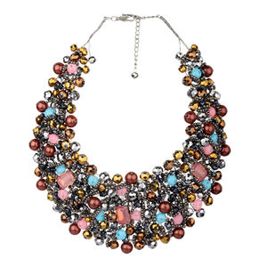 Gargantilla de perlas multicapa para niños de estilo romántico bohemio, Collar de cuentas de diamantes, cadena de clavícula Bohemia, joyería - Product Image 2