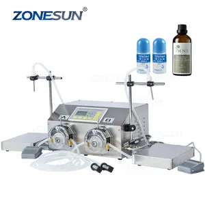 ZONESUN ZS-PP532W bomba peristáltica Semi automática de agua de llenado de botella de tinta de Perfume de aceite esencial de pesaje máquina de llenado