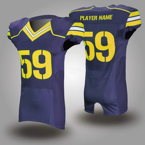 Maillot de football américain unisexe personnalisé sans manches, col en V, maille respirante, 100% polyester, impression sublimée, numéros d'équipe 59 - Product Image 1