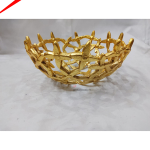 Bol de service rond en métal décoratif moderne bol de service design pour mariage décor à la maison bol de serveur de fruits 2025 - Product Image 1