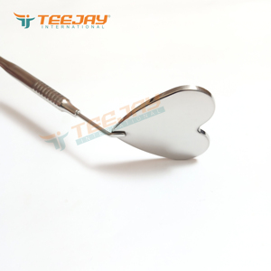 Miroir à cils en acier inoxydable universel en forme de cœur TEEJAY, pointe lisse, finition argentée, logo personnalisé, DHL FEDEX - Product Image 5