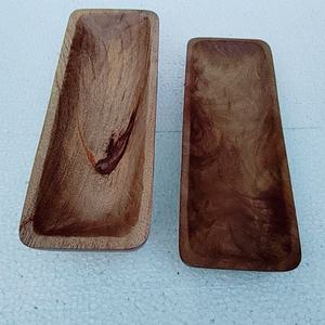 100% ensemble de bol de service de pâte jetable rond fait à la main Design unique en bois pour la maison hôtel restaurant - Product Image 2