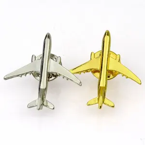 Wholesale Custom Commemorative Decoration Gift Enamel Lapel Brooches Small Airplane Pin Badge