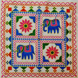 ปลอกหมอนอิงลายแมนดาลาทำด้วยมือสไตล์อินเดียทำด้วยมือปักด้วยผ้าขนสัตว์พิมพ์ลายสไตล์ฝ้ายสำหรับการใช้ชีวิตในโรงแรมอุซเบกิสถาน - Product Image 2