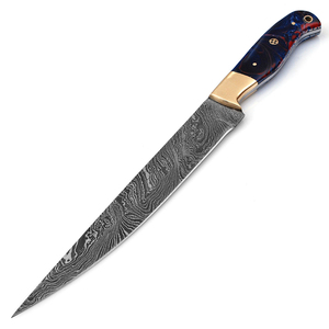 13 Inches New Style Custom Hand Forged Damascus Fillet Chef knife With leather Sheath cover (smk1589) - Product Image 6
