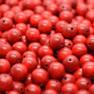 Perles en bois colorées indiens, vente en gros, en vrac, pour artisanat et bricolage - Product Image 1