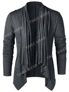 T-shirt / haut pour homme de haute qualité, décontracté, uni, col ras du cou, asymétrique, slim - Product Image 6