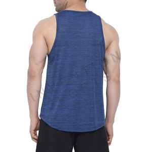 Best Quality Yellow <b>Stretchy</b> Lightweight Tank Top for <b>Men</b> Custom Logo Sleeveless Gym Shirt Casual Wear Tank Tops on Best Sale - Product Image 6