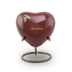 Best Selling High Quality Metallic Heart Shaped <b>Small</b> Keepsakes Cremation <b>Urn</b> <b>For</b> <b>Human</b> <b>Ashes</b>/Funeral Supplies - Product Image 1