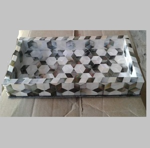 Plateau de service en nacre Magnifique Rectangle Plateaux de service en nacre incrustés de qualité supérieure - Product Image 5