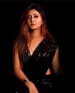 Georgette Saree-ropa de fiesta de diseño elegante, Color negro, la mejor calidad, con bordado de secuencia, funciona al por mayor, India - Product Image 5