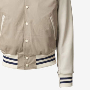 Men's Custom Size Slim Fit 100% Wool Eco-Friendly Letterman Varsity Jackets Fashionable Warm Winter Wear with Stand Collar - Product Image 3