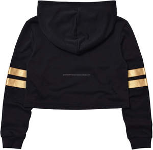 เสื้อฮู้ดตัวสั้นของผู้หญิงทำจากผ้าฝ้าย100% เสื้อครอปท็อป - Product Image 3