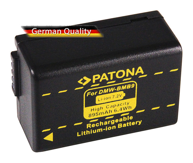 PATONA Battery for Cameras: DMC-FZ40, FZ45, FZ48, FZ100, BMB9 : 895mAh: 7,2V: 6,4 Wh