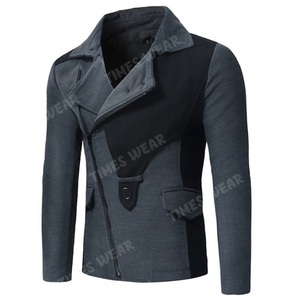 Chaqueta Vintage con botones para hombre, chaqueta de moda embellecedora con cremallera para invierno, venta al por mayor - Product Image 1