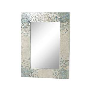 Vente en gros Miroir décoratif mural rectangulaire en nacre naturelle pour salle de bain et décoration - Product Image 3
