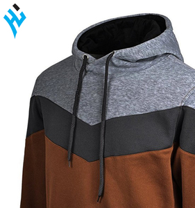 Sudadera con capucha marrón ligera de gran tamaño con logotipo personalizado de canguro, sudaderas con capucha de calle alta con patrón personalizado, sudaderas con capucha para hombre de otoño e invierno - Product Image 3