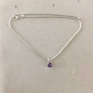 Colgantes de Plata con Amatista Natural, Engaste de Bisel Tallado, para Fabricación de Joyas, Plata de Ley 925, Diseño Clásico Sencillo y Duradero - Product Image 3