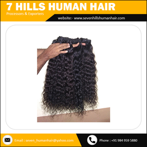 Extensiones de cabello brasileño rizado, suministro a granel de India, cabello humano, trama única - Product Image 3