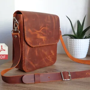 Leather Messenger Bag PDF Pattern | Man Messenger Bag | Woman Messenger Bag | Shoulder Messenger Bag | Bag Pattern Pdf | With Vi - Product Image 1