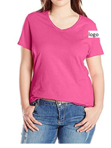 Camiseta de manga corta con cuello en V para mujer, 100% algodón, ropa de lavado a máquina importada, gran oferta, venta al por mayor - Product Image 5