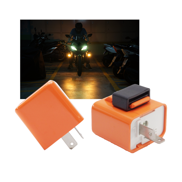2-PIN Motorcycle Electronic LED Flasher Relay Fix Turn Signal Hyper Flash 12V Adjustable Speed Silent PA 42W Plug and Play