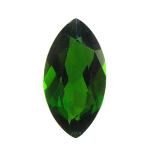 Piedra preciosa de diópsido de cromo natural de corte Marquesa de 1, 50X3mm al por mayor, piedra suelta facetada de calidad fina, cromo ruso certificado IGI - Product Image 1