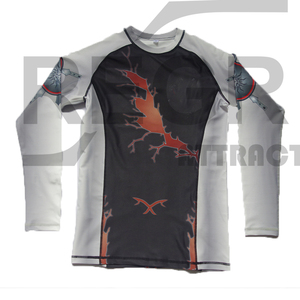 Protector de sarpullido mma de compresión, manga larga, estampado por sublimación, diseño OEM - Product Image 1