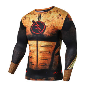 Wholesale Fitness Men Long Sleeve Running Sports Thermal <b>Compression</b> <b>Shirts</b> with Superhero Design Sublimation Printing t <b>Shirts</b> - Product Image 2