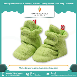 Etiqueta privada algodón orgánico recién nacido Cozies impermeable polar bebé botines diseño personalizado ropa de invierno niñas pequeño MOQ venta completa - Product Image 4