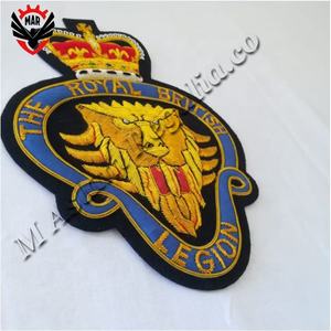Venta al por mayor fabricante Royal British Blazer Badge Gold Bullion alambre hecho a mano calidad blazer negro - Product Image 6