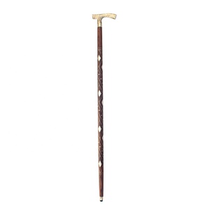 Calyron 34 "Bastón plegable de madera Diseño de cuadros náuticos Mango de agarre de latón Estilo antiguo Modelo SAIWS1901 para aleación de ancianos - Product Image 3