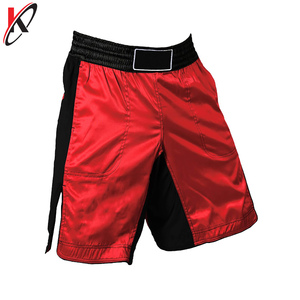 Pantalones cortos de lucha de poliéster con diseño impreso para Artes Marciales MMA Kick Boxing Muay Thai rojos para hombre - Product Image 2
