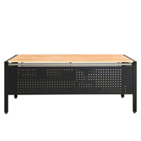 Bureau de direction de luxe Monster Furniture CEO, bureau de direction moderne avec hauteur réglable, construction en métal et en bois