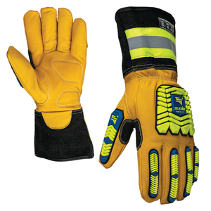 Gant de travail en cuir de chèvre jaune, excellente Protection des poignets, 1 pièce - Product Image 1
