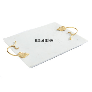 Bandeja de servicio de mármol, Plato decorativo de servicio, elegante y lujoso, indio, oferta - Product Image 2