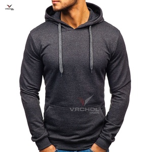 Sudaderas con capucha personalizadas de alta calidad para hombre, sudaderas con patrón sólido de estilo Hip Hop con estilo, de talla grande, suministro OEM de poliéster en blanco - Product Image 1