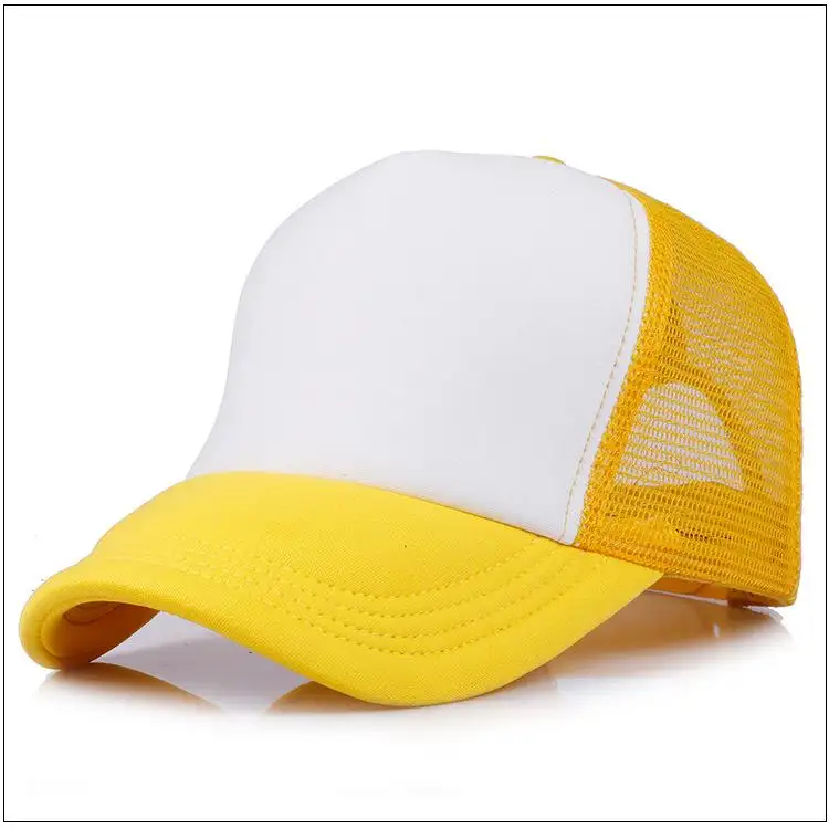 Wholesale High quality decky two tone trucker mesh cap plain baseball hat