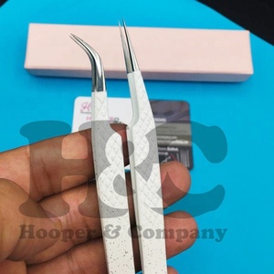 Pinzas blancas de acero inoxidable de alta calidad para pinzas de extensión de pestañas pinzas rosas brillantes tijeras sostenibles visón - Product Image 5