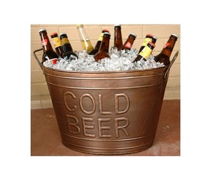 ถังน้ำแข็งโลหะทรงรีสไตล์วินเทจสุดหรูความจุขนาดใหญ่อ่างเครื่องดื่มชื่อแชมเปญ - Product Image 1