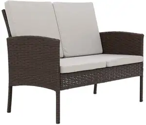 Patio Rattan Furniture Set Outdoor Conversation Set Garden Lawn Sofas Wicker Chairs Loveseat With Cushion