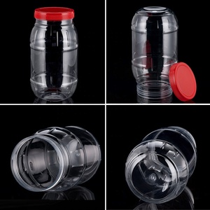 Nửa Gallon Nhựa Chum Miệng Rộng Hình Trụ PET Thực Phẩm <span class=keywords><strong>Container</strong></span> Với Xử Lý Nắp - Product Image 2