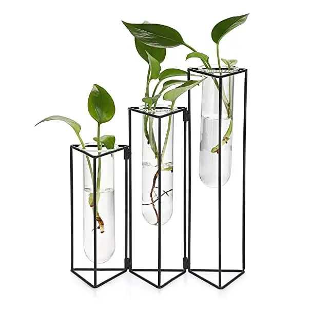 Supports de pot en fer personnalisés, rustiques, revêtues de poudre noir, personnalisés pour pots de fleurs attrayants pour décoration et plantation