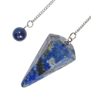 Cuarzo facetado natural lapislázuli péndulos cristales de radiestesia para Reiki curación amor estilo venta al por mayor cristales de piedras preciosas - Product Image 2