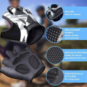 Guantes de Ciclismo de medio Dedo de alta calidad Guantes antideslizantes y a prueba de golpes para montar en bicicleta de montaña con función transpirable - Product Image 2
