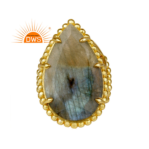 Bague empilable en argent sterling fait main avec pierre précieuse labradorite taille princesse pour femme, bijoux de mode avec certification - Product Image 1