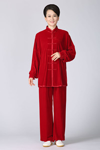 Uniformes de Tai Chi rojo y kungfu para mujer, venta al por mayor, precio barato y de alta calidad, personalizado, precio al por mayor - Product Image 2