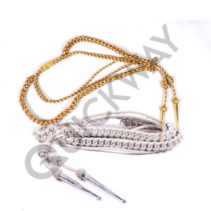 Aiguillettes uniformes de cérémonie de haute qualité Aiguillettes personnalisées couleur or argent vente en vrac quantité - Product Image 2